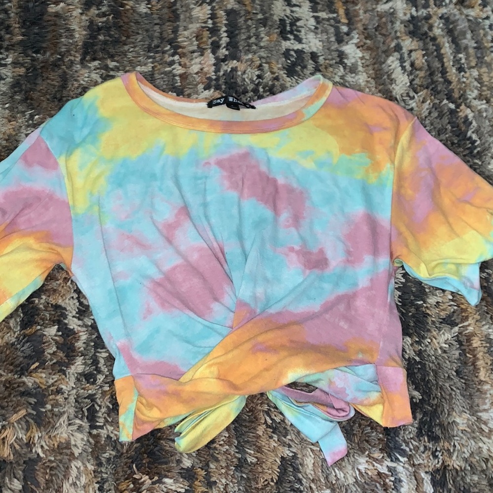 tie dye cropped top